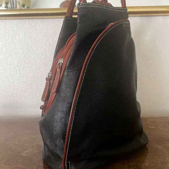 Clarks | Bags | Clarks Black Leather Backpack Purse For  display picture 2